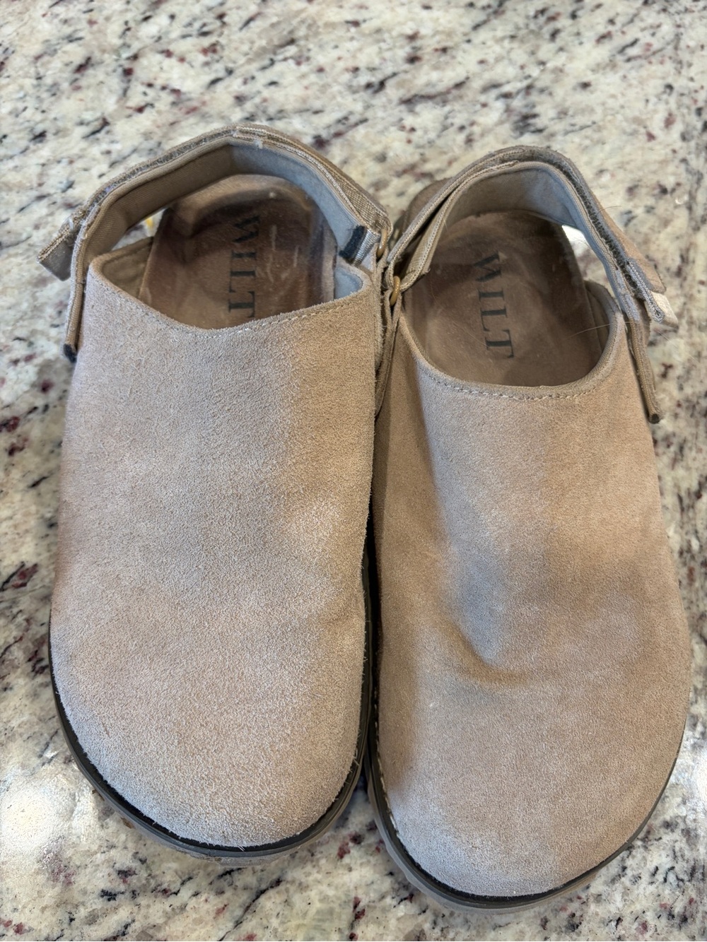 Wilt  Suede Clogs in Light Brown
